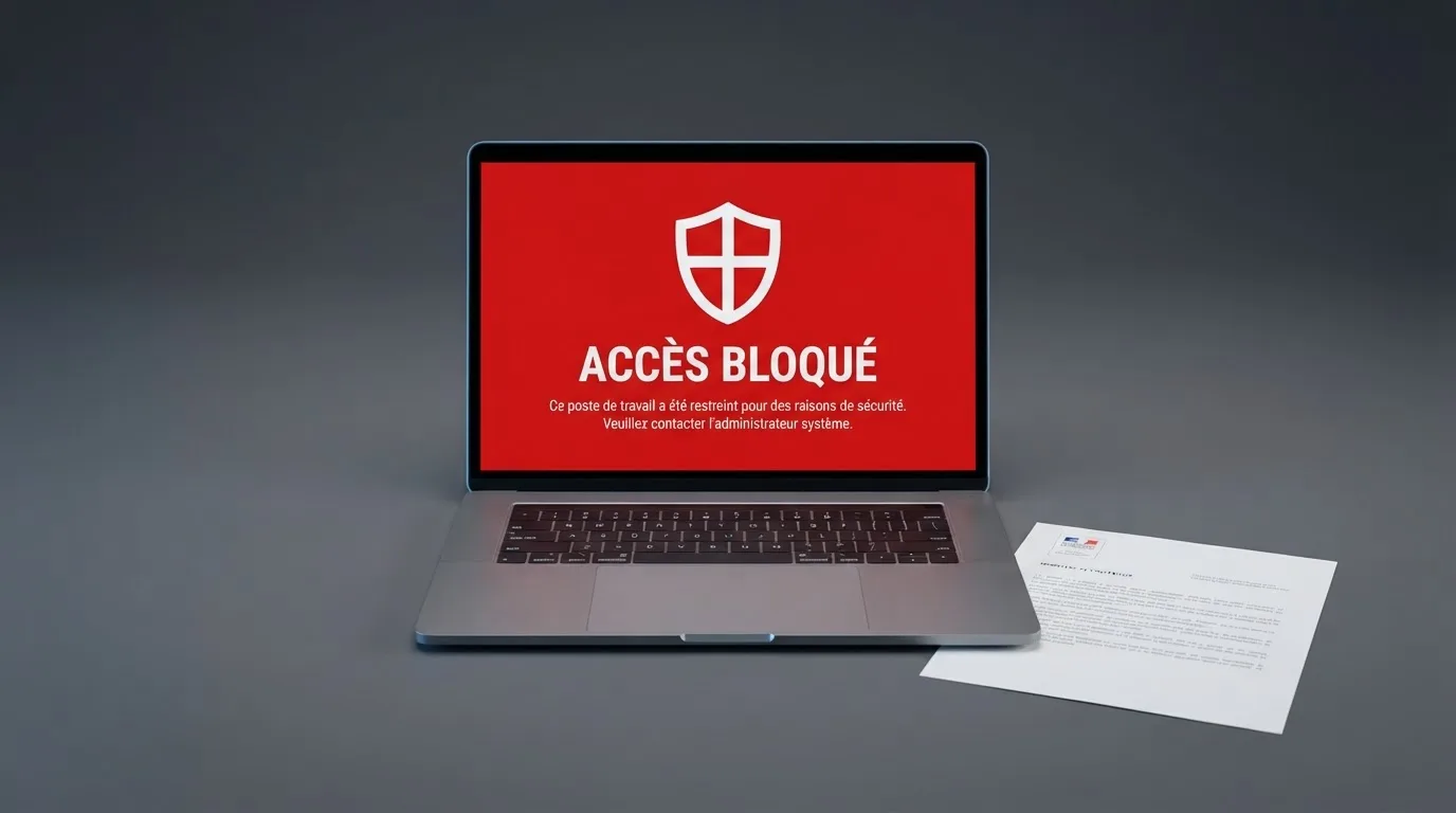 Document administratif représentant une procédure officielle de mise en demeure avant blocage d'un site de jeu